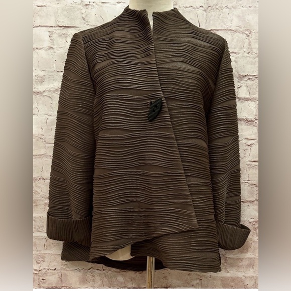 IC by CONNIE K. Brown Textured Jacket - Picture 8 of 13